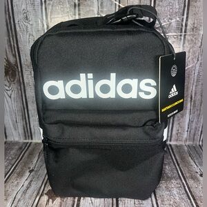 Adidas Insulated Lunch Bag Front Zip Pocket, Clip Handle, For School Sports Work